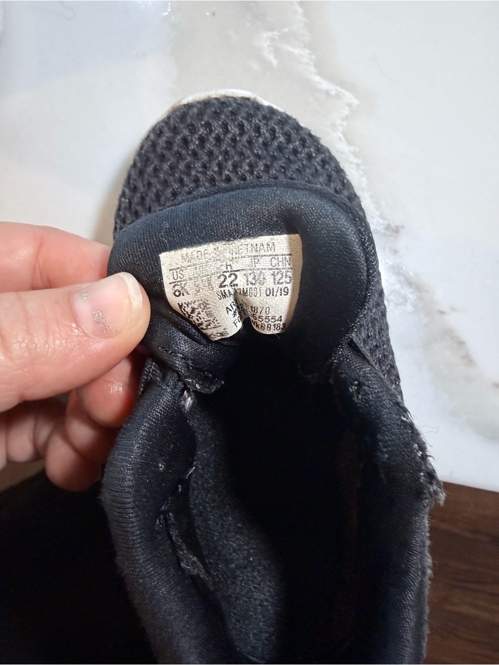 adidas Kids Black Knit Sneakers with Blue Logo - Picture 10 of 10